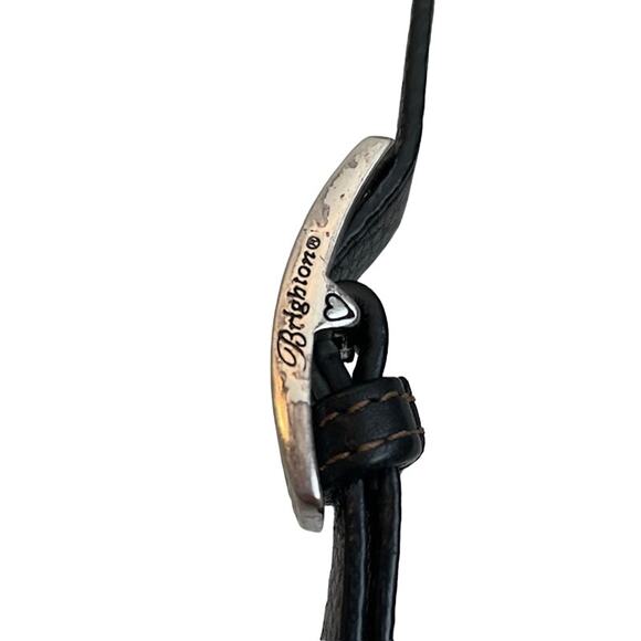 Brighton women's koda black & brown soft leather crossbody. - Picture 6 of 16